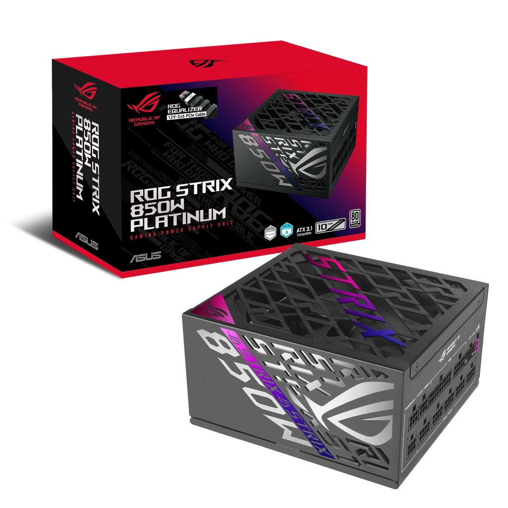 ASUS ROG Strix 850W Platinum (ROG Equalizer) – alimentation PC, boîte et contenu – photo 14