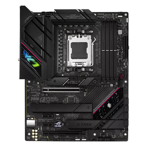 ASUS ROG STRIX B650E-F GAMING WIFI — vue principale sur fond blanc carré — réf. 90MB1BQ0-M0EAY0