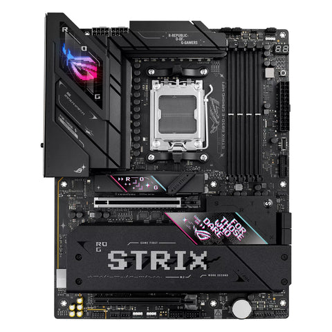 ASUS ROG STRIX B850-E GAMING WIFI — vue principale sur fond blanc carré — réf. 90MB1J60-M0EAY0