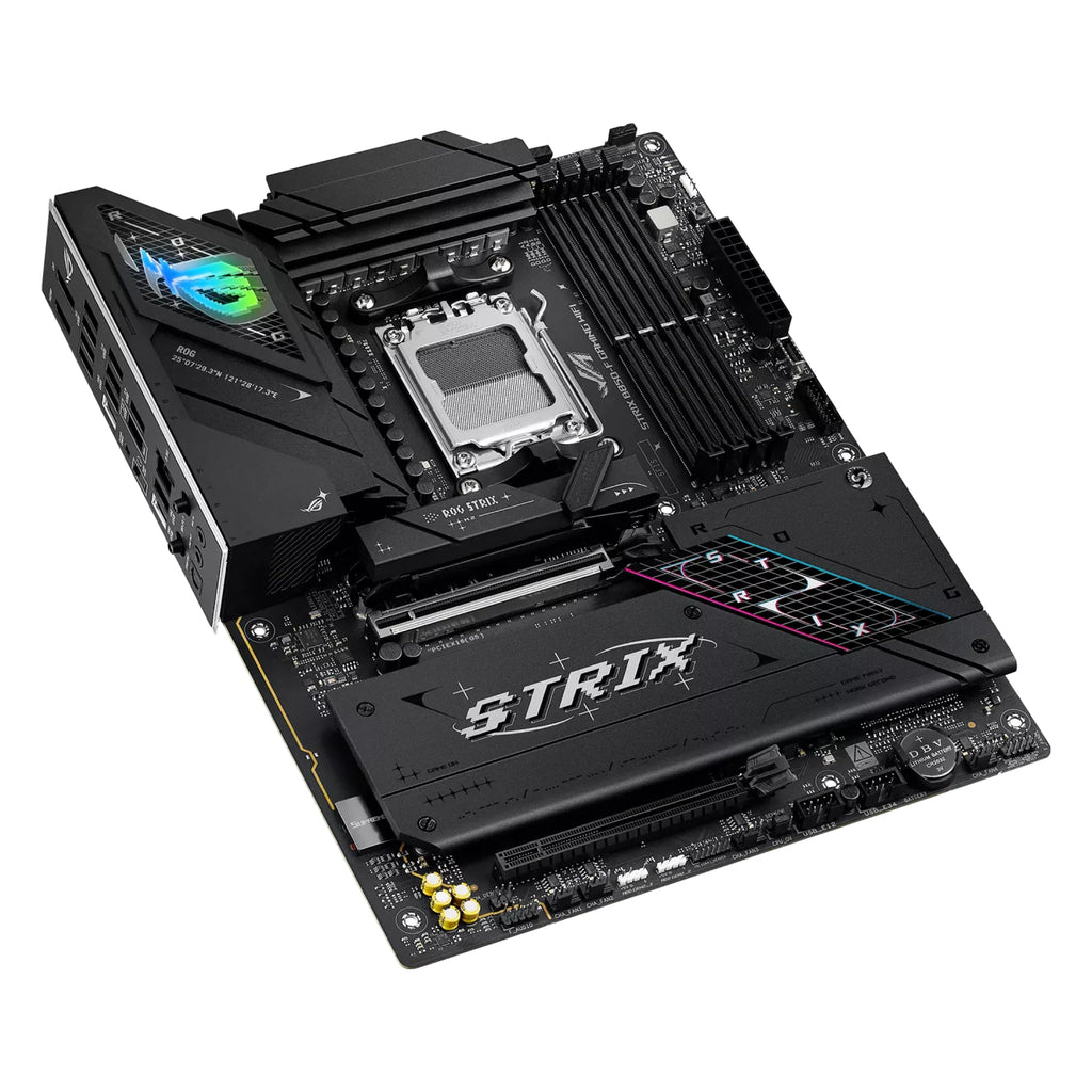 ASUS ROG STRIX B850-F GAMING WIFI — vue de dessus sur fond blanc carré — réf. 90MB1J70-M0EAY0