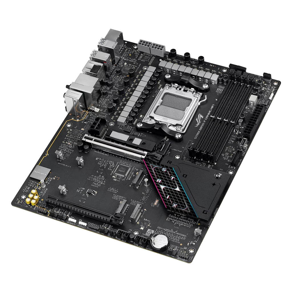ASUS ROG STRIX B850-F GAMING WIFI — vue de dessus sur fond blanc carré — réf. 90MB1J70-M0EAY0