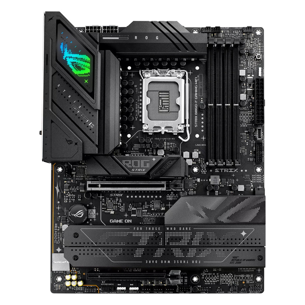 ASUS ROG STRIX B860-F GAMING WIFI — vue principale sur fond blanc carré — réf. 90MB1JG0-M0EAY0