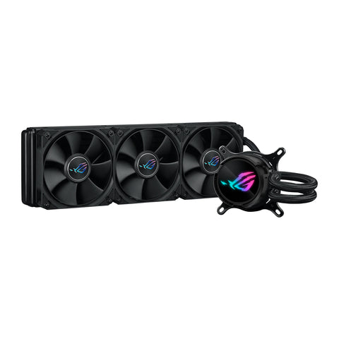 ASUS ROG Strix LC III 360 Noir — vue principale du watercooling AIO sur fond blanc carré — réf. 90RC00T0-M0UAY0