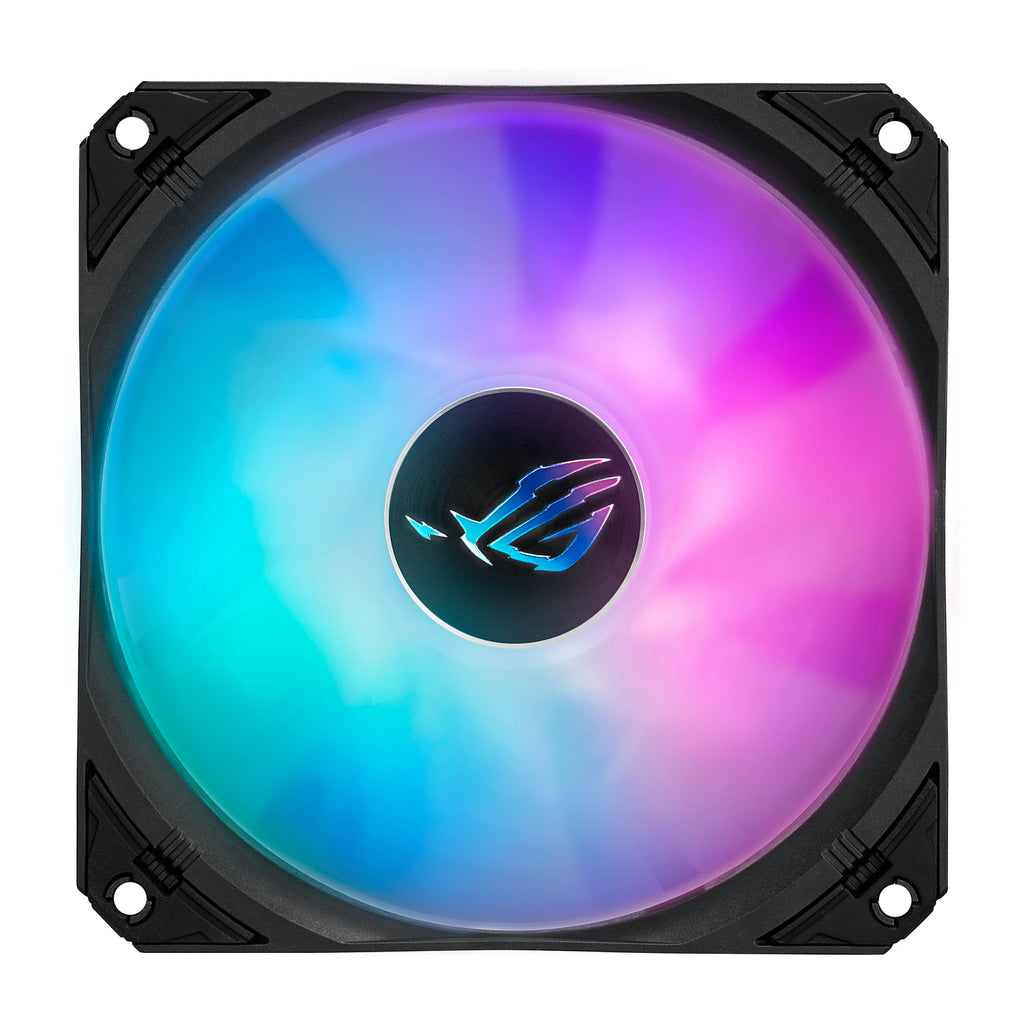 ASUS ROG STRIX LC III 360 ARGB LCD Noir — vue de l’écran 6 du watercooling AIO sur fond blanc carré — réf. 90RC00W1-M0UAY0