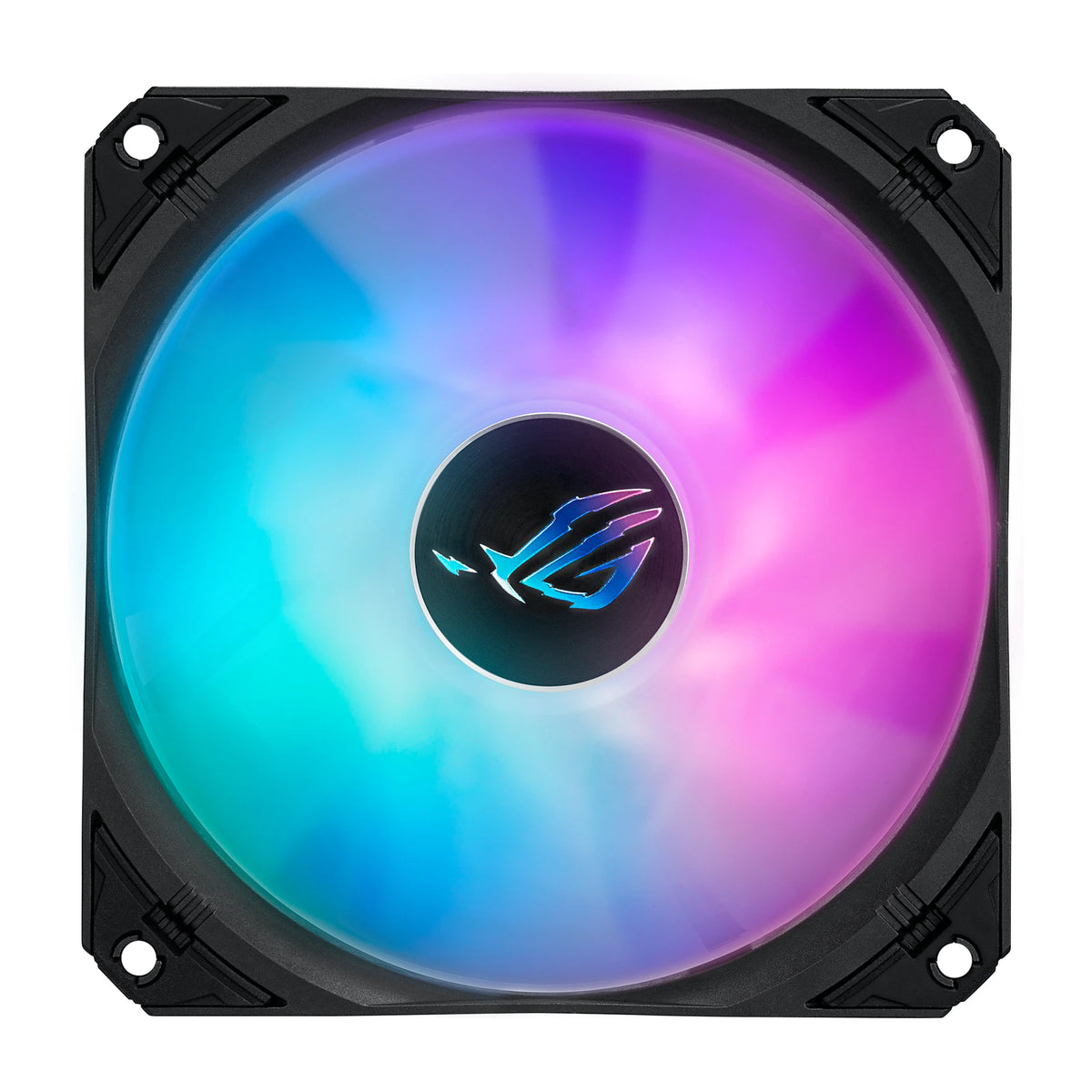 ASUS ROG STRIX LC III 360 ARGB LCD Noir — vue de l’écran 6 du watercooling AIO sur fond blanc carré — réf. 90RC00W1-M0UAY0