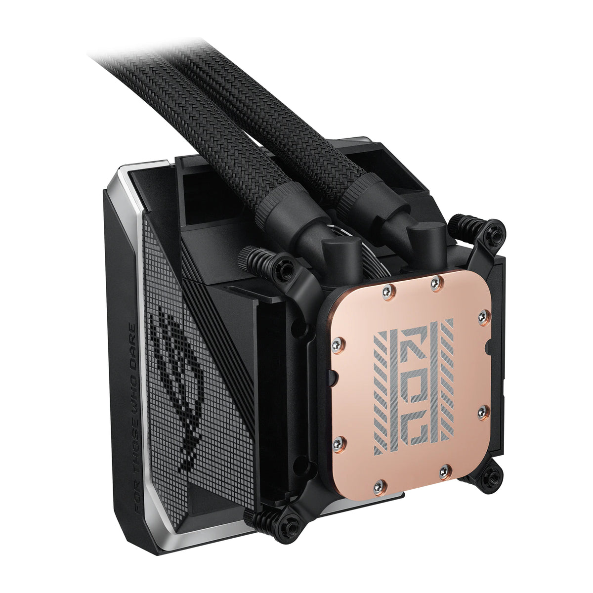 ASUS ROG Strix SLC IV 360 ARGB LCD Noir — vue de l’écran 11 du watercooling AIO sur fond blanc carré — réf. 90RC01S1-B0EAY0