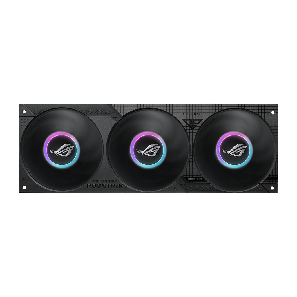 ASUS ROG Strix SLC IV 360 ARGB LCD Noir — vue de l’écran 12 du watercooling AIO sur fond blanc carré — réf. 90RC01S1-B0EAY0