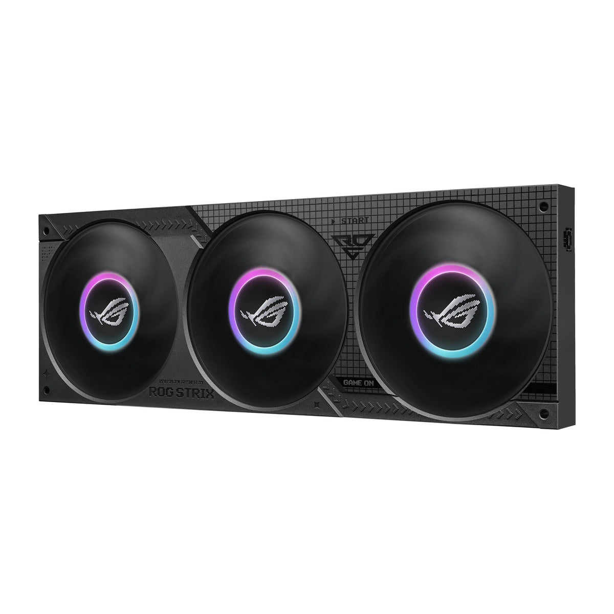 ASUS ROG Strix SLC IV 360 ARGB LCD Noir — vue de l’écran 13 du watercooling AIO sur fond blanc carré — réf. 90RC01S1-B0EAY0