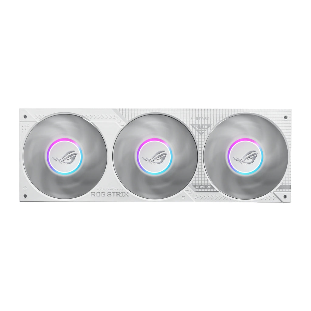 ASUS ROG Strix SLC IV 360 ARGB LCD Blanc — vue de l’écran 11 du watercooling AIO sur fond blanc carré — réf. 90RC01S2-B0EAY0