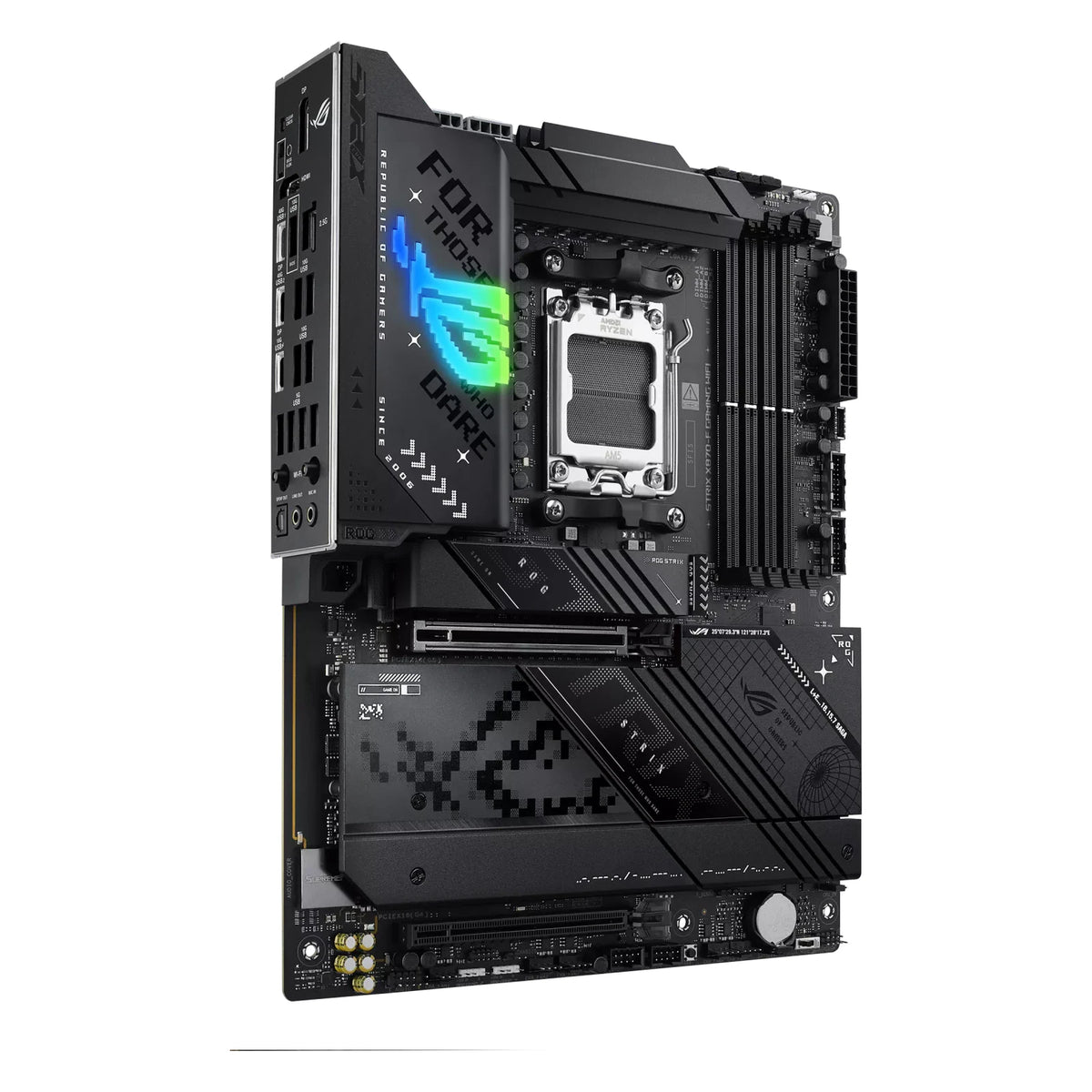 ASUS ROG STRIX X870-F GAMING WIFI — vue produit 2 sur fond blanc carré — réf. 90MB1IV0-M0EAY0