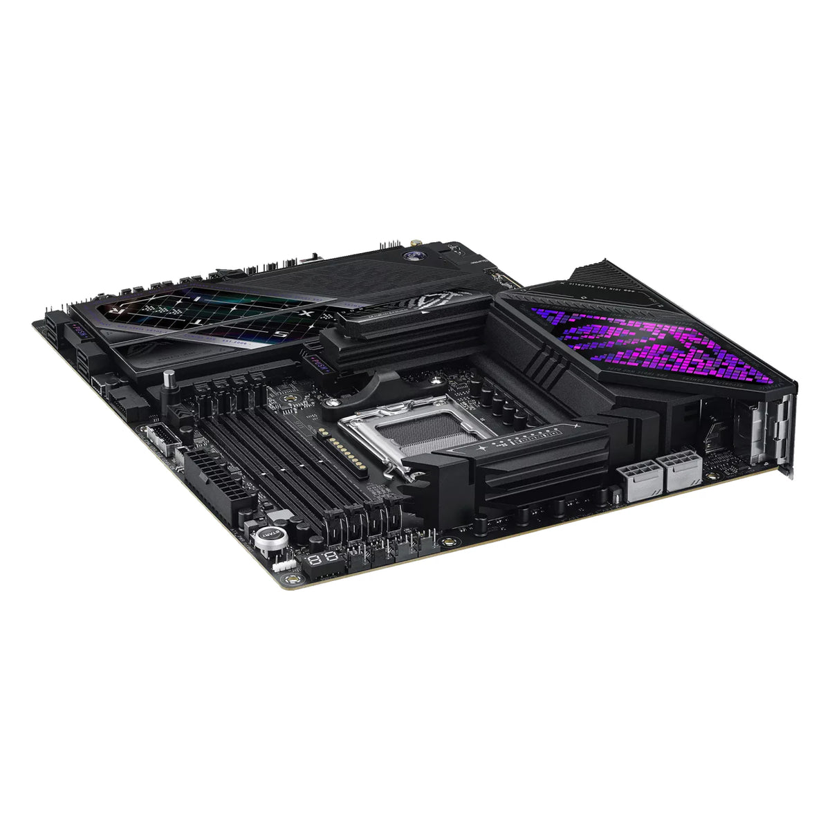 ASUS ROG STRIX X870E-E GAMING WIFI7 NEO — vue produit 10 sur fond blanc carré — réf. 90MB1P20-M0EAY0