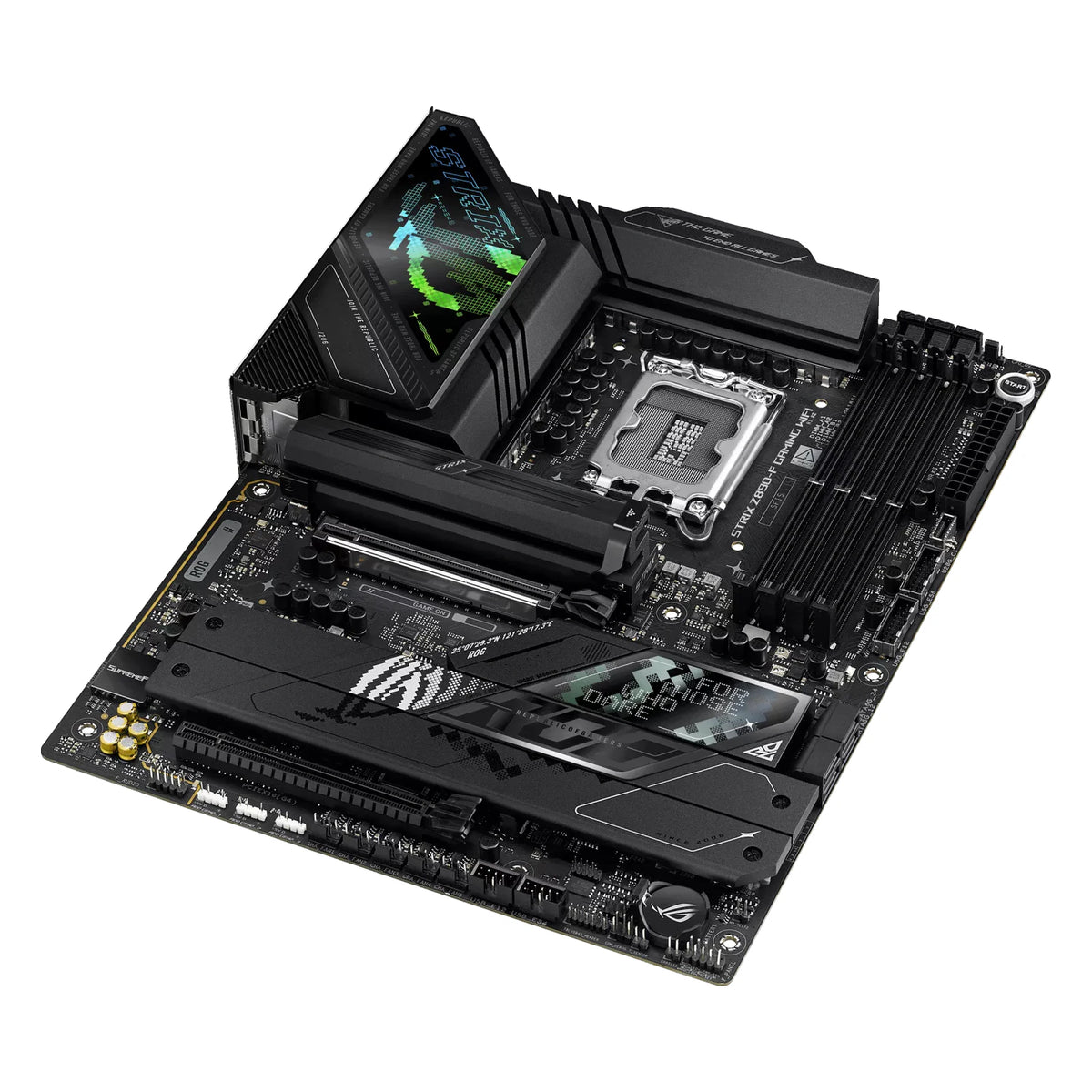 ASUS ROG STRIX Z890-F GAMING WIFI — vue de dessus sur fond blanc carré — réf. 90MB1I40-M0EAY0