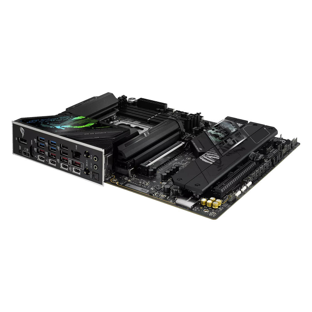 ASUS ROG STRIX Z890-F GAMING WIFI — connectique arrière sur fond blanc carré — réf. 90MB1I40-M0EAY0