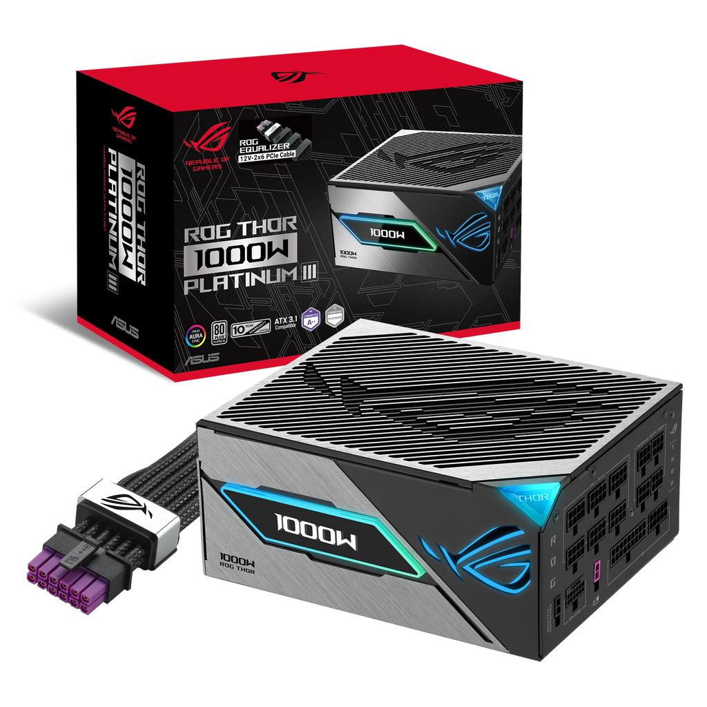 ASUS ROG Thor 1000W Platinum III – alimentation PC, boîte et contenu – photo 12