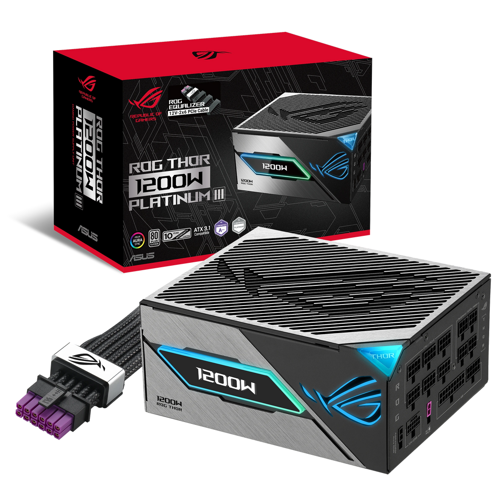ASUS ROG Thor 1200W Platinum III – alimentation PC, boîte et contenu – photo 12