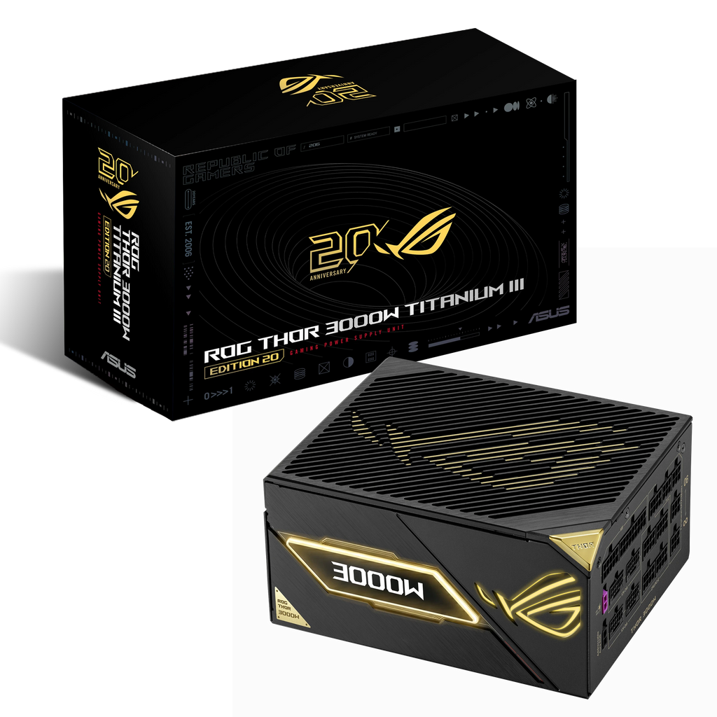 ASUS ROG Thor 3000W Titanium III Edition 20 (ROG Equalizer) – alimentation PC, boîte et contenu – photo 12