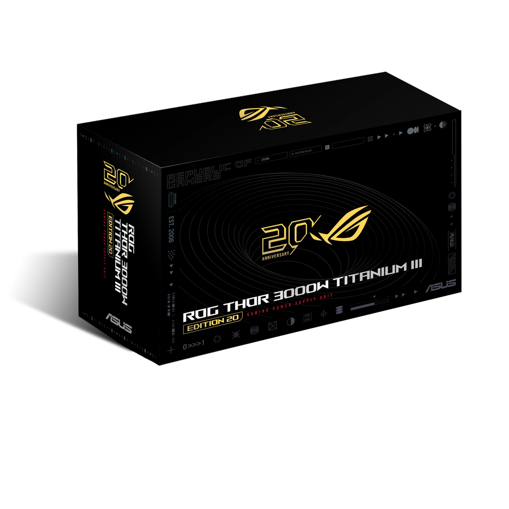 ASUS ROG Thor 3000W Titanium III Edition 20 (ROG Equalizer) – alimentation PC, boîte et contenu – photo 13