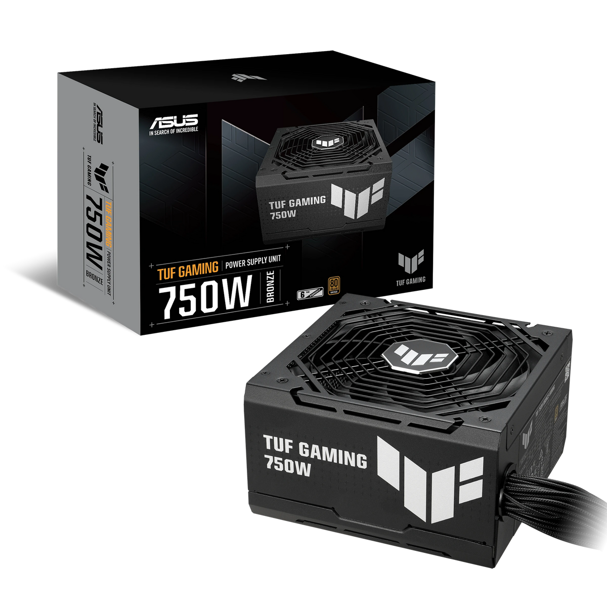 ASUS TUF Gaming 750W Bronze – alimentation PC, boîte et contenu – photo 1