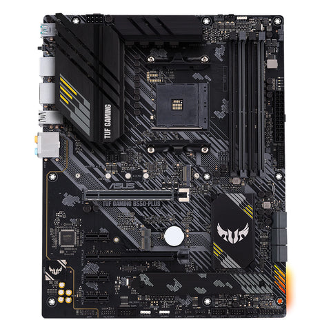 ASUS TUF GAMING B550-PLUS — vue principale sur fond blanc carré — réf. 90MB14G0-M0EAY0
