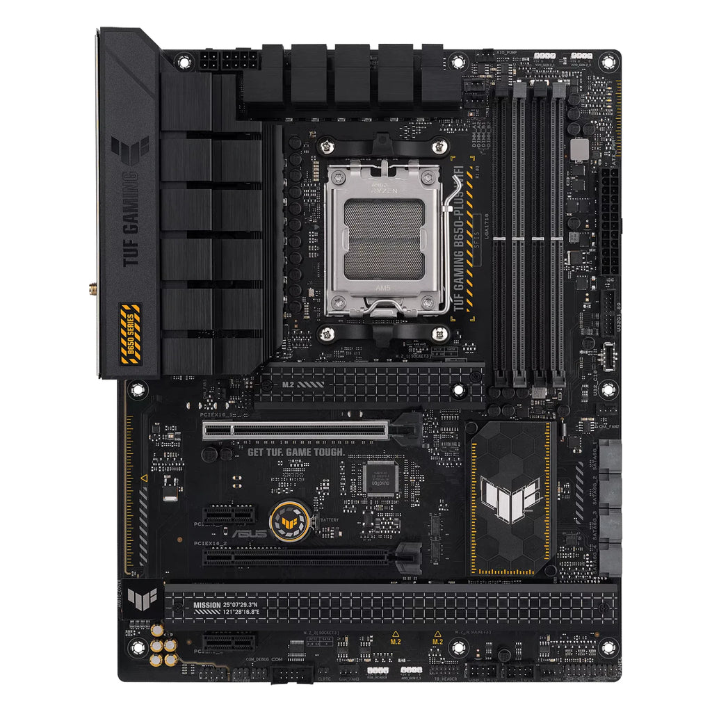 ASUS TUF GAMING B650-PLUS WIFI — vue principale sur fond blanc carré — réf. 90MB1BZ0-M0EAY0