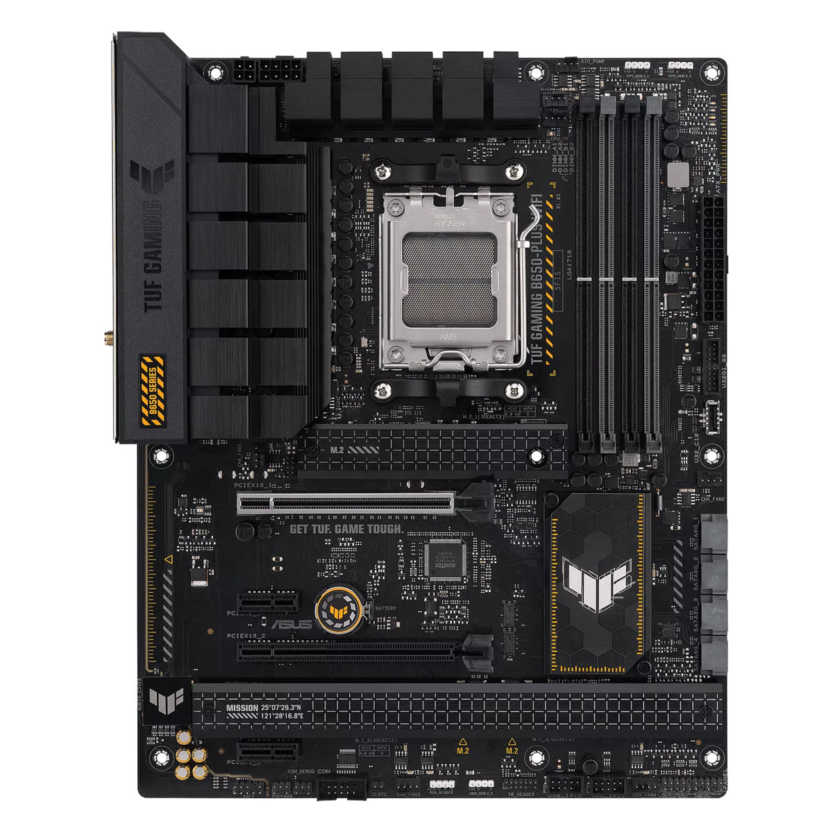 ASUS TUF GAMING B650-PLUS WIFI — vue principale sur fond blanc carré — réf. 90MB1BZ0-M0EAY0