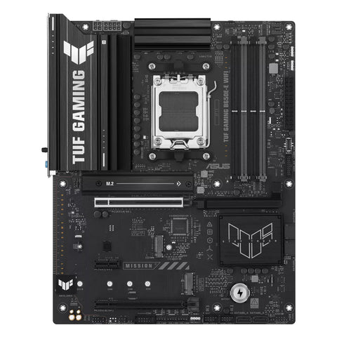 ASUS TUF GAMING B650E-E WIFI — vue principale sur fond blanc carré — réf. 90MB1LT0-M0EAY0