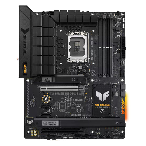 ASUS TUF GAMING B760-PLUS WIFI — vue principale sur fond blanc carré — réf. 90MB1ER0-M1EAY0