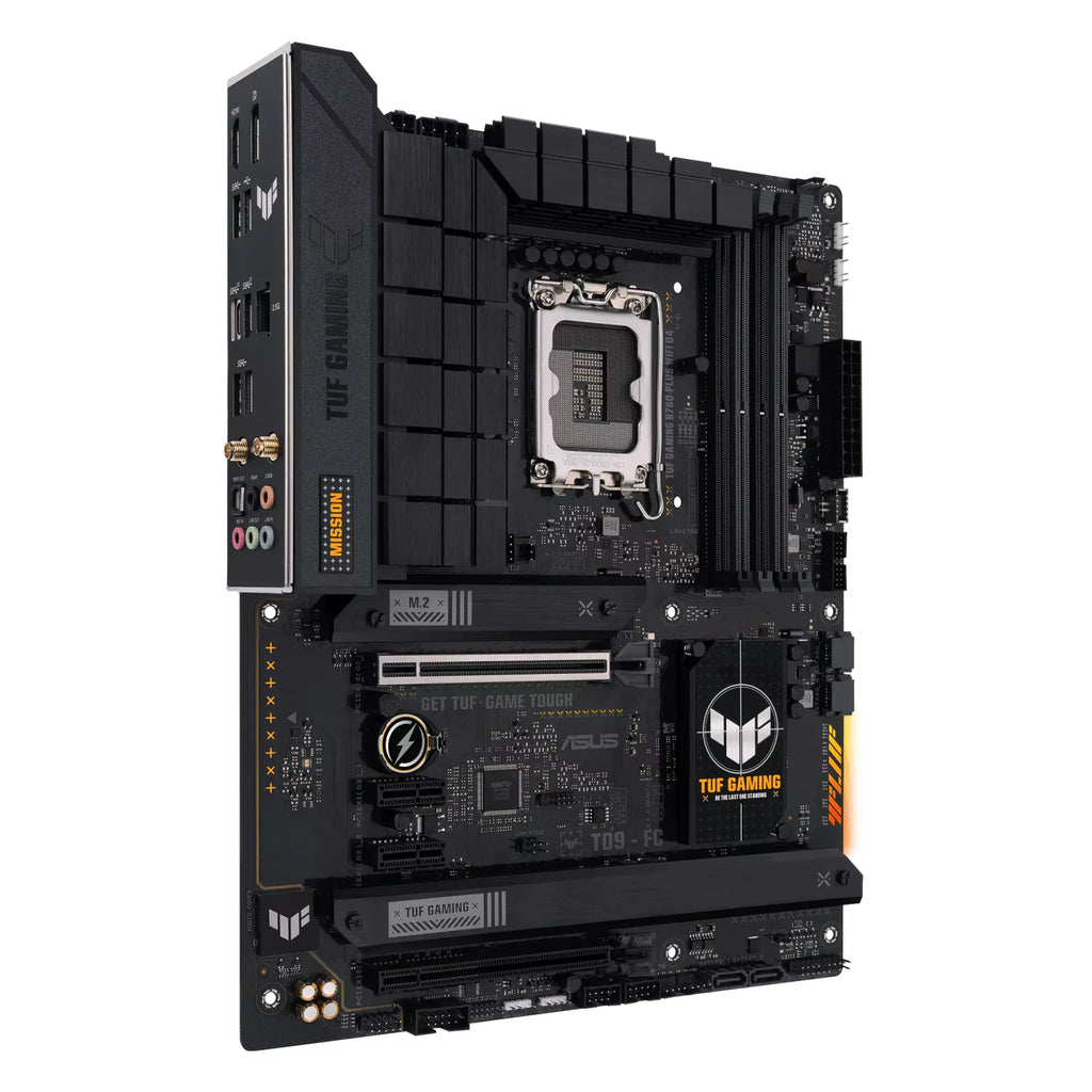 ASUS TUF GAMING B760-PLUS WIFI D4 — vue produit 2 sur fond blanc carré — réf. 90MB1DF0-M1EAY0
