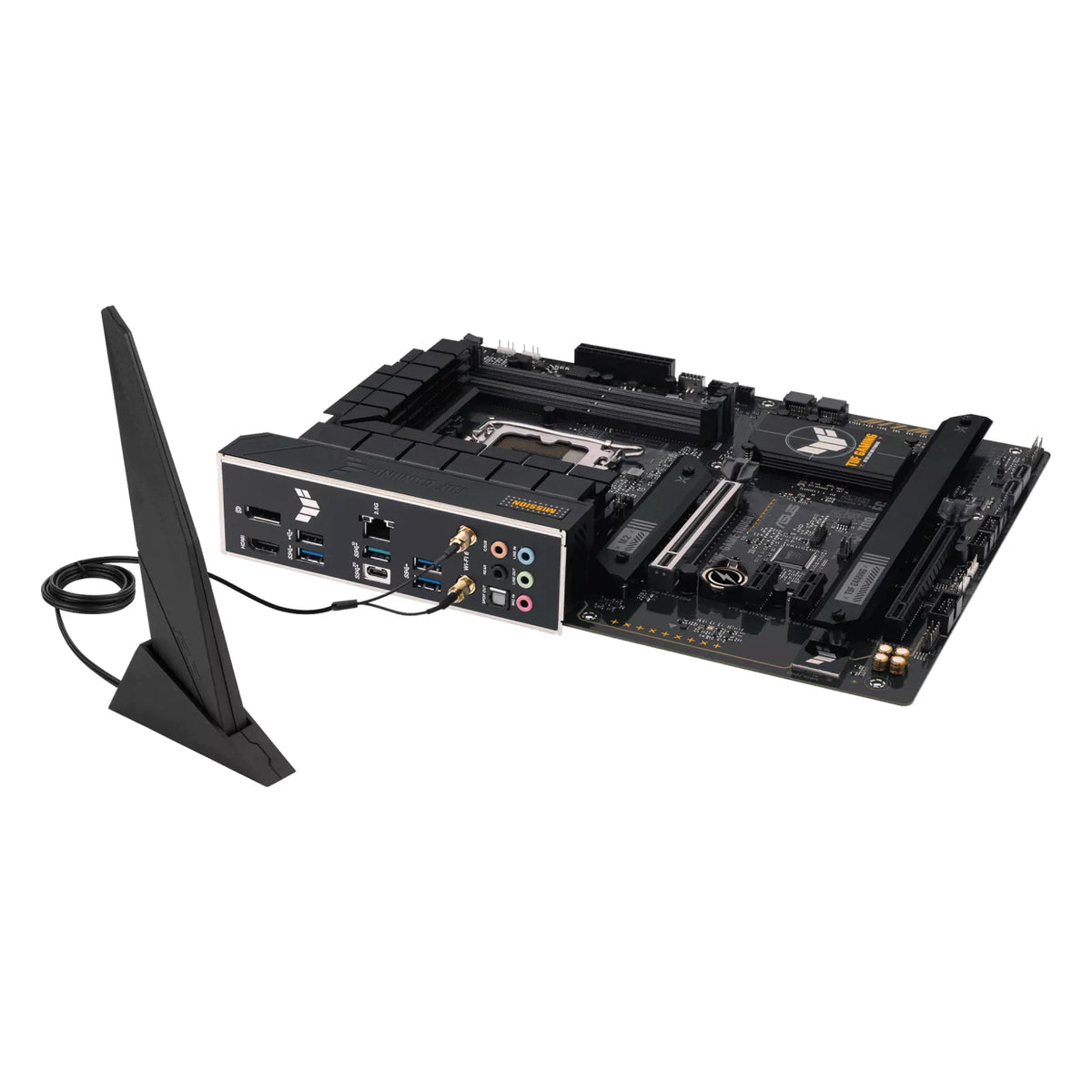 ASUS TUF GAMING B760-PLUS WIFI D4 — vue produit 6 sur fond blanc carré — réf. 90MB1DF0-M1EAY0