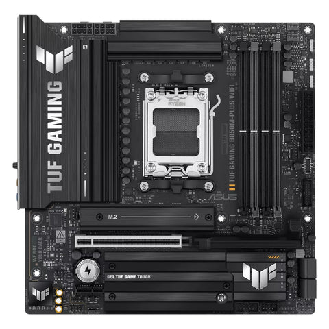 ASUS TUF GAMING B850M-PLUS WIFI — vue principale sur fond blanc carré — réf. 90MB1IY0-M0EAY0