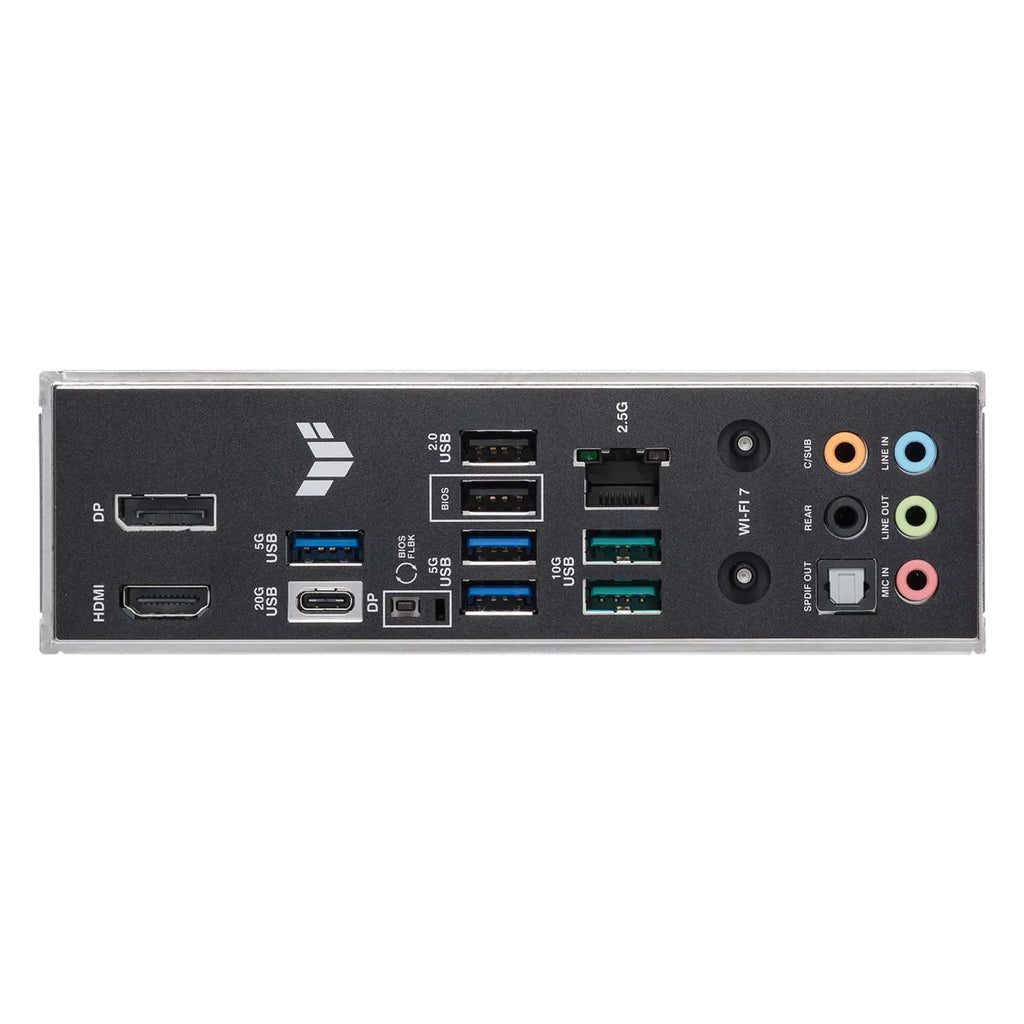 ASUS TUF GAMING B860-PLUS WIFI — vue produit 5 sur fond blanc carré — réf. 90MB1JL0-M0EAY0
