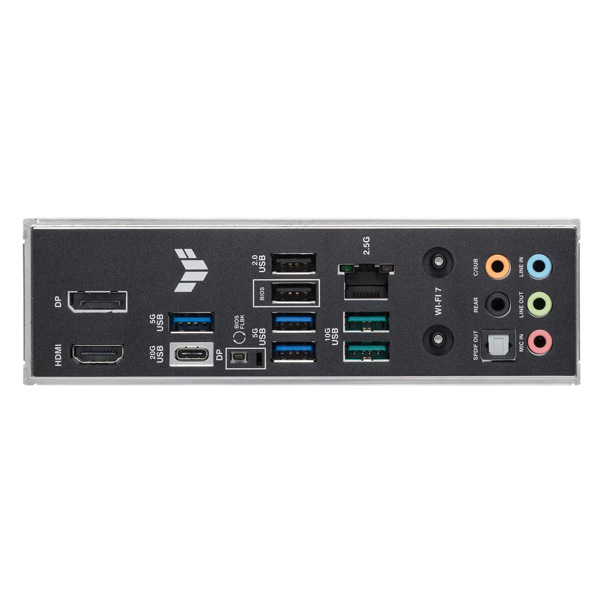 ASUS TUF GAMING B860-PLUS WIFI — vue produit 5 sur fond blanc carré — réf. 90MB1JL0-M0EAY0