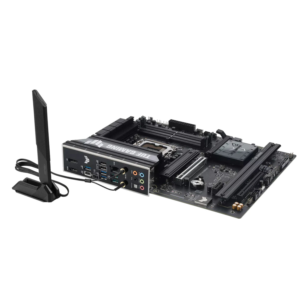 ASUS TUF GAMING B860-PLUS WIFI — vue produit 6 sur fond blanc carré — réf. 90MB1JL0-M0EAY0