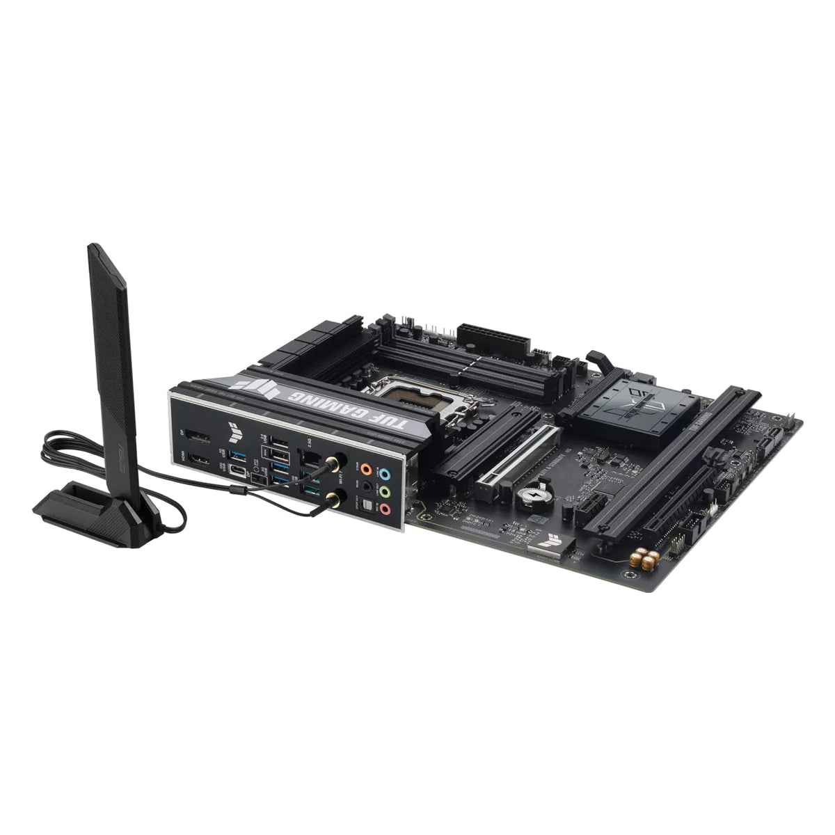 ASUS TUF GAMING B860-PLUS WIFI — vue produit 6 sur fond blanc carré — réf. 90MB1JL0-M0EAY0
