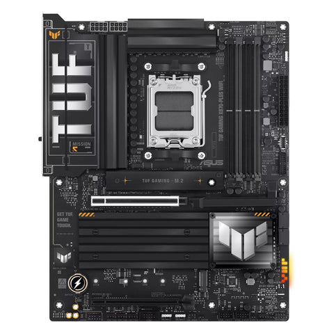 ASUS TUF GAMING X870-PLUS WIFI — vue principale sur fond blanc carré — réf. 90MB1IU0-M0EAY0