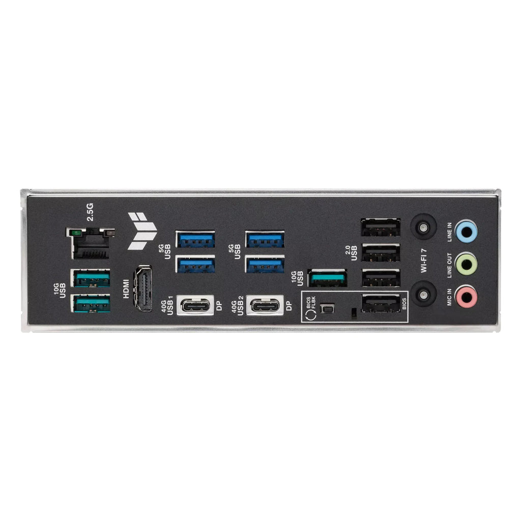ASUS TUF GAMING X870E-PLUS WIFI7 — vue produit 5 sur fond blanc carré — réf. 90MB1M70-M0EAY0