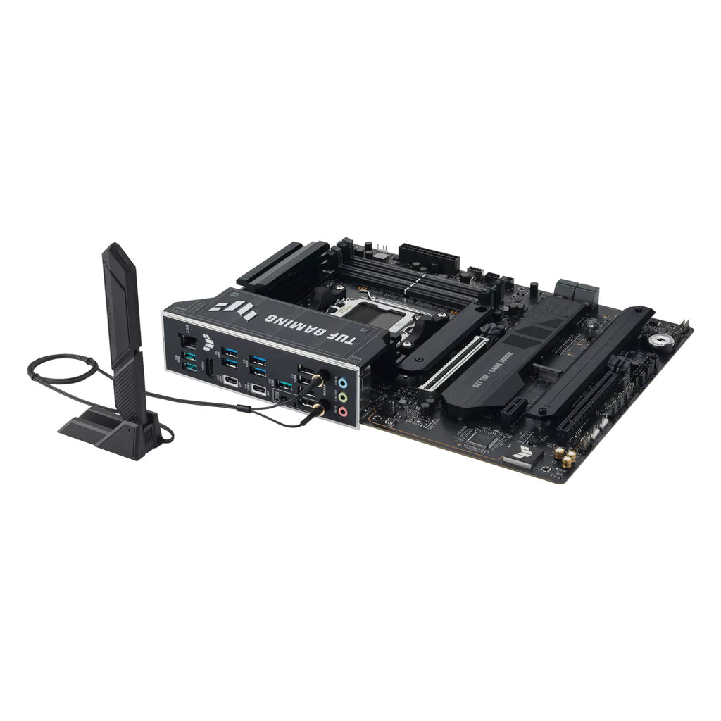 ASUS TUF GAMING X870E-PLUS WIFI7 — vue produit 6 sur fond blanc carré — réf. 90MB1M70-M0EAY0