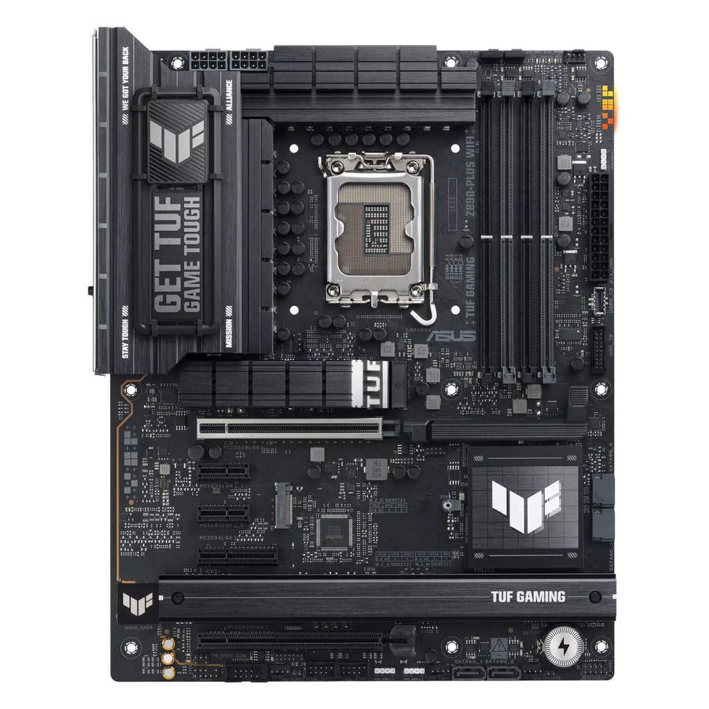 ASUS TUF GAMING Z890-PLUS WIFI — vue principale sur fond blanc carré — réf. 90MB1IQ0-M0EAY0