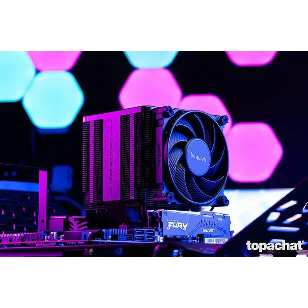 be quiet! Dark Rock Pro 5 — vue produit 2 du ventirad CPU sur fond blanc — réf. BK036