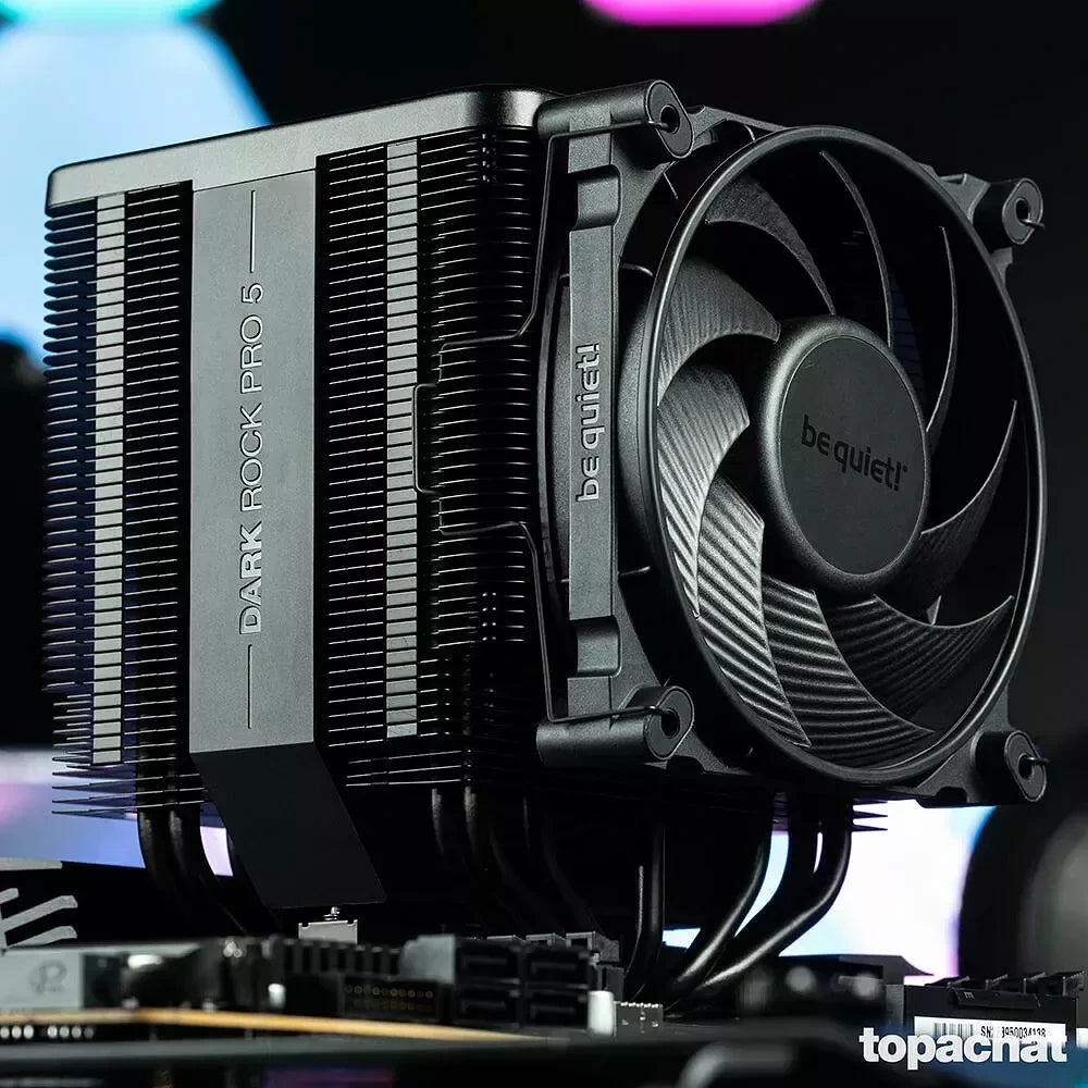 be quiet! Dark Rock Pro 5 — vue produit 4 du ventirad CPU sur fond blanc — réf. BK036