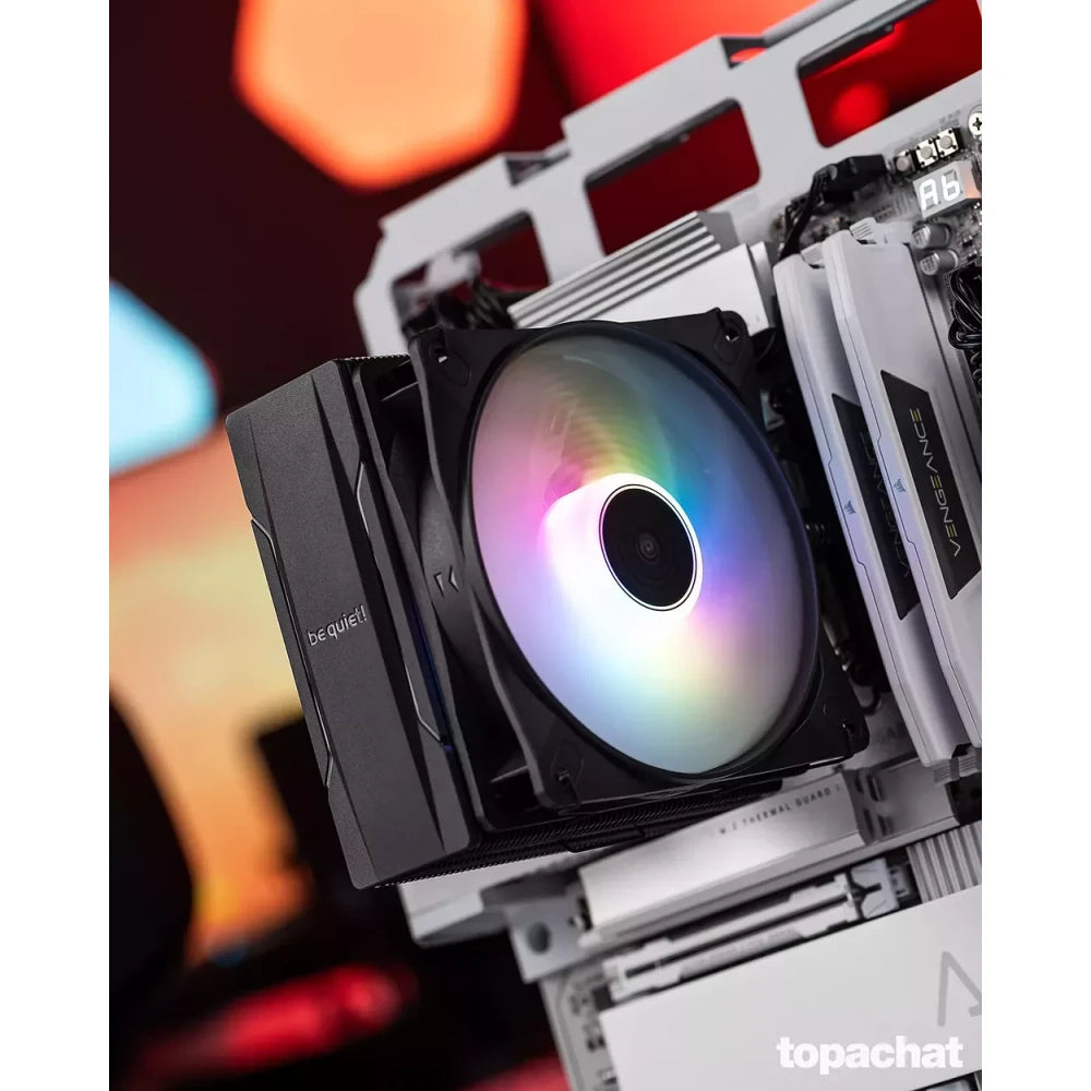 be quiet! Pure Rock 3 LX — vue produit 2 du ventirad CPU sur fond blanc — réf. BK040