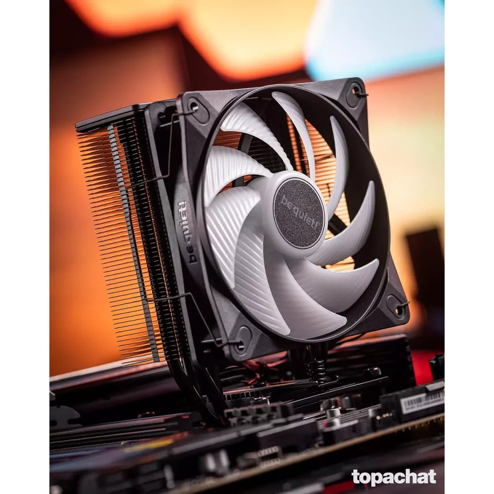 be quiet! Pure Rock 3 LX — vue produit 3 du ventirad CPU sur fond blanc — réf. BK040