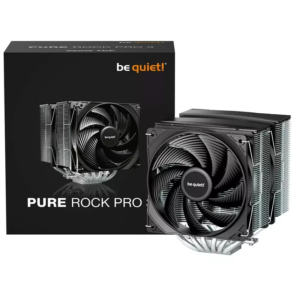 be quiet! Pure Rock Pro 3 — vue produit 5 du ventirad CPU sur fond blanc — réf. BK041