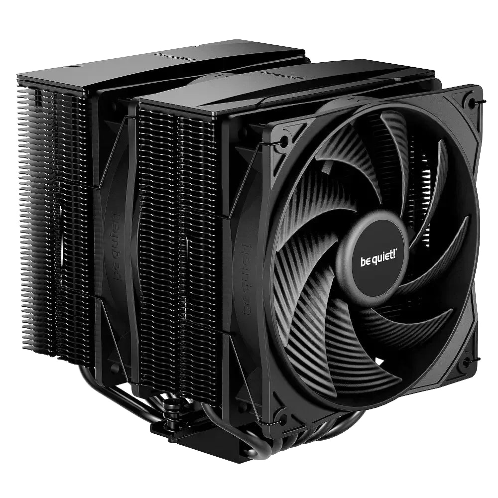 be quiet! Pure Rock Pro 3 Black — vue principale du ventirad CPU sur fond blanc — réf. BK042