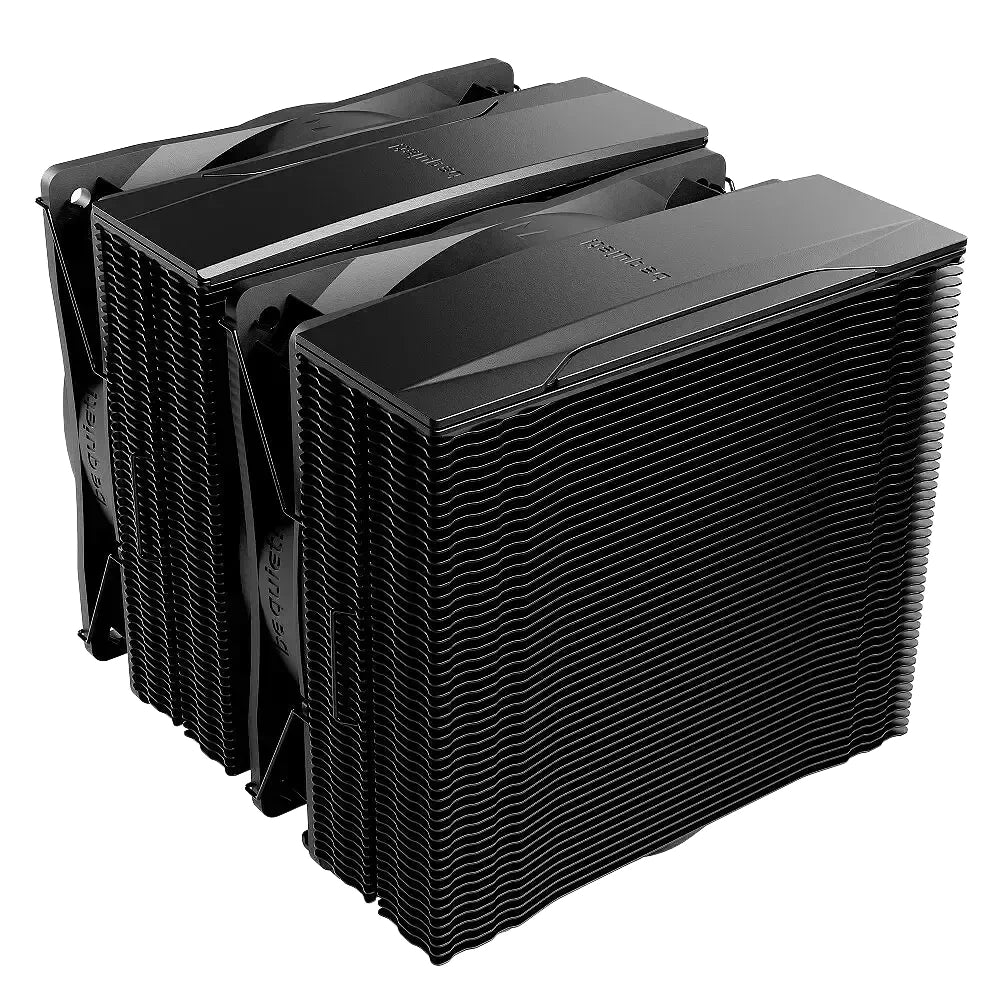 be quiet! Pure Rock Pro 3 Black — vue produit 2 du ventirad CPU sur fond blanc — réf. BK042