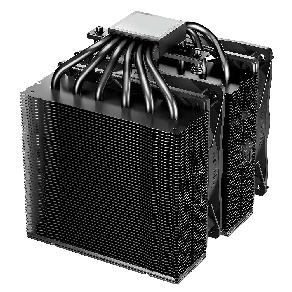 be quiet! Pure Rock Pro 3 Black — vue produit 3 du ventirad CPU sur fond blanc — réf. BK042