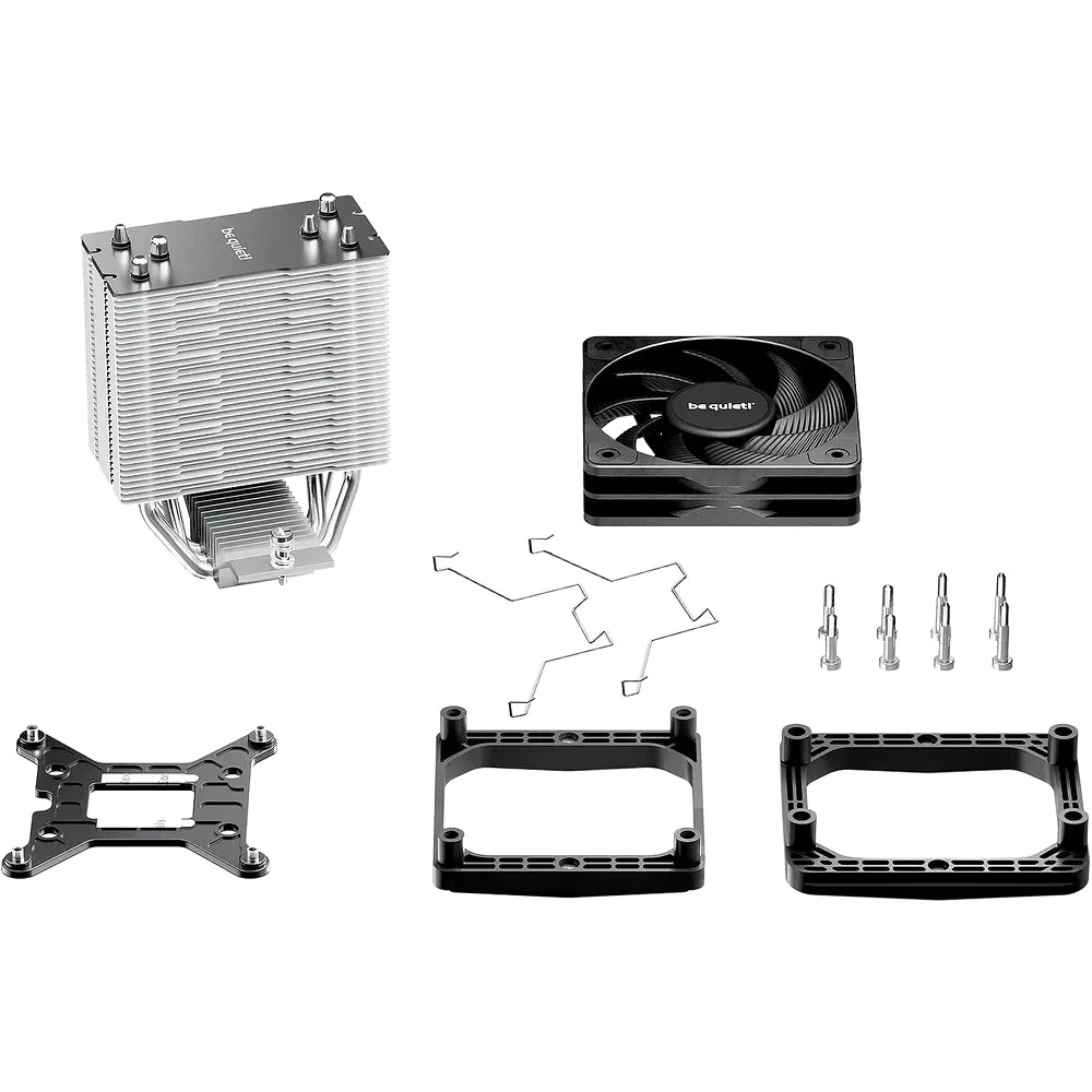 be quiet! Pure Rock Slim 3 — vue produit 4 du ventirad CPU sur fond blanc — réf. BK047
