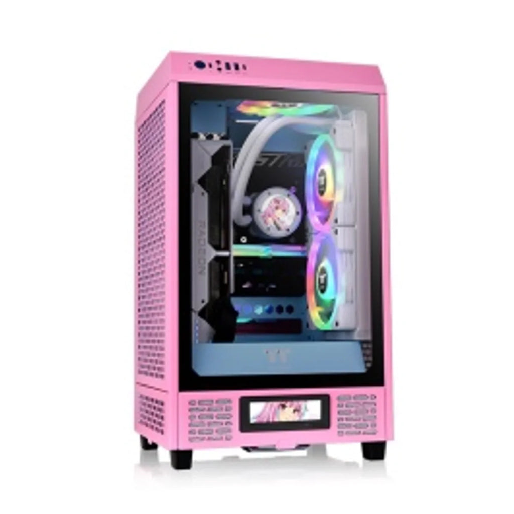 Thermaltake The Tower 200 TG — Rose bubble — vue principale