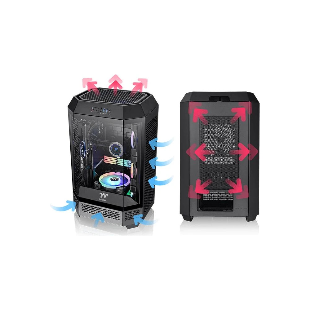 Thermaltake The Tower 300 — Noir — vue 5