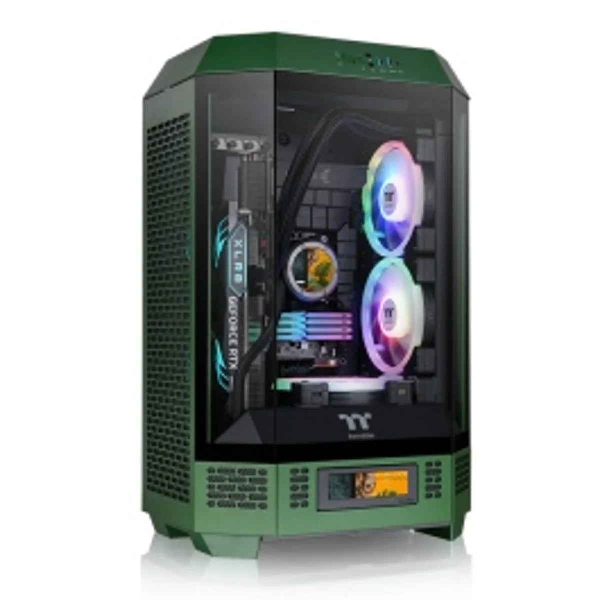 Thermaltake The Tower 300 — Vert racing — vue principale